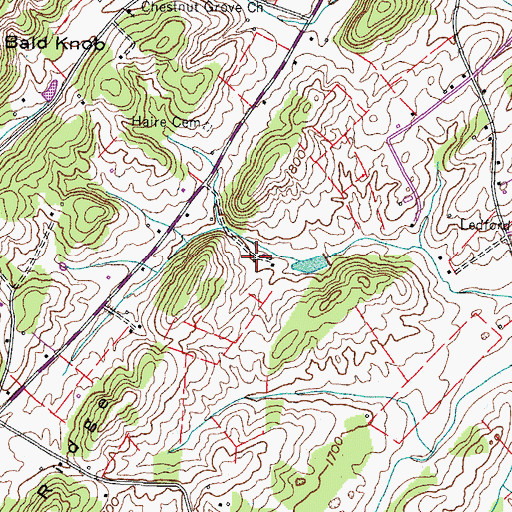 Topographic Map of Thomas Field, TN