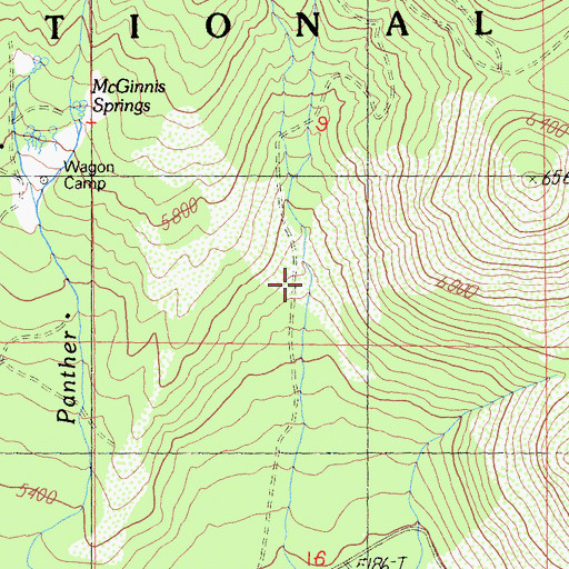Topographic Map of Mount Shasta Ski Park Resort, CA