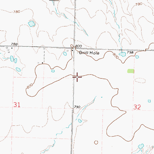 Topographic Map of Double R Ranch Airport, OK