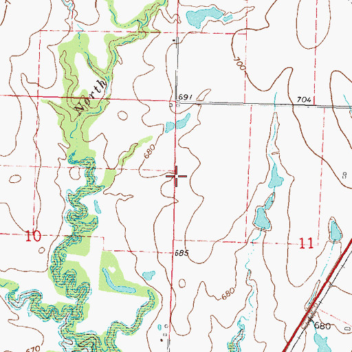 Topographic Map of Lariat Ranch Airport, OK