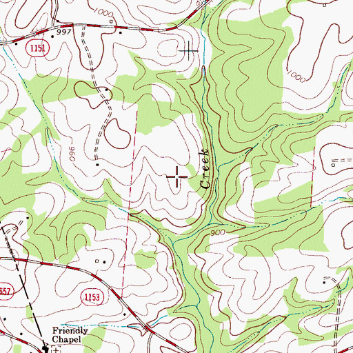 Topographic Map of Laughing Crow Airpark, NC