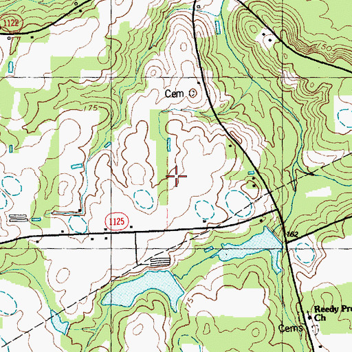 Topographic Map of Fiddleair Airport, NC