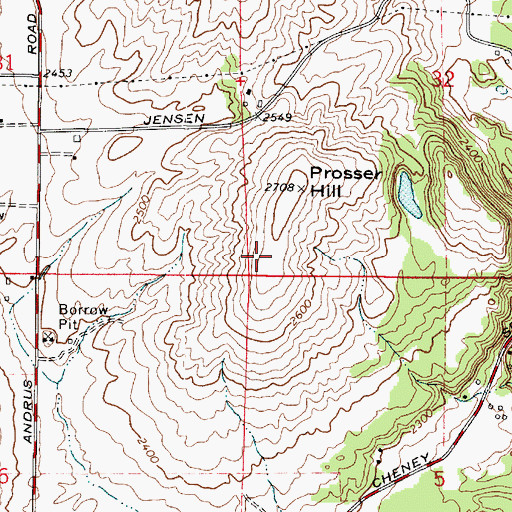 Topographic Map of Reed Airport, WA
