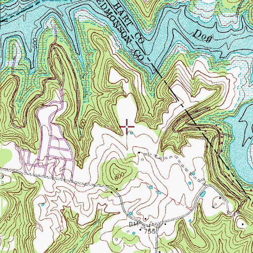 Topographic Map of Lakeview Airport, KY