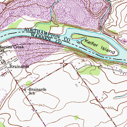 Topographic Map of Markle Airport, NJ
