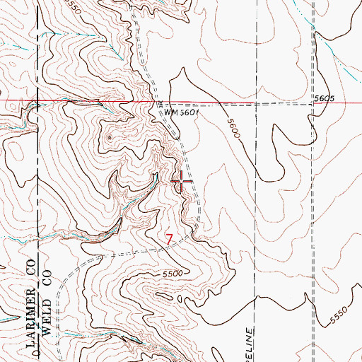 Topographic Map of Big View Airport, CO
