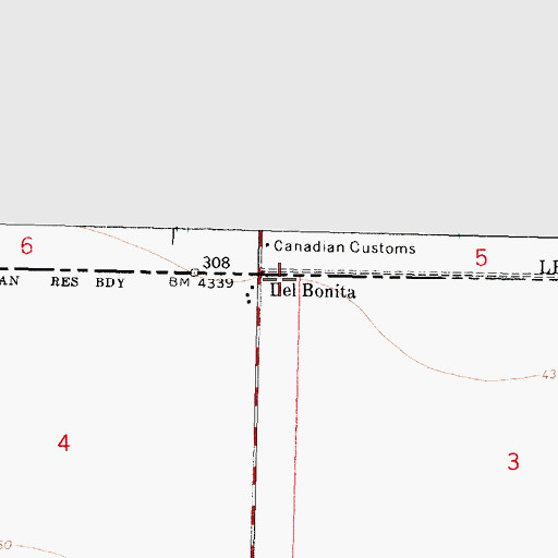 Topographic Map of Whetstone International Airport, MT