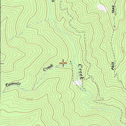 Topographic Map of Barritt Cabin, CA