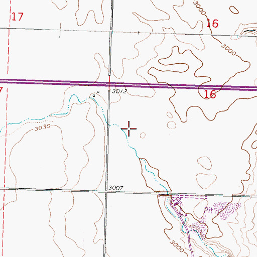 Topographic Map of Big Horn County Airport, MT