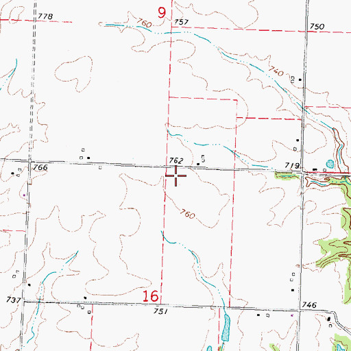 Topographic Map of Sisk RLA Airport, IL