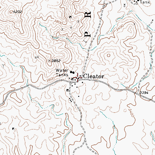 Topographic Map of Cleator, AZ