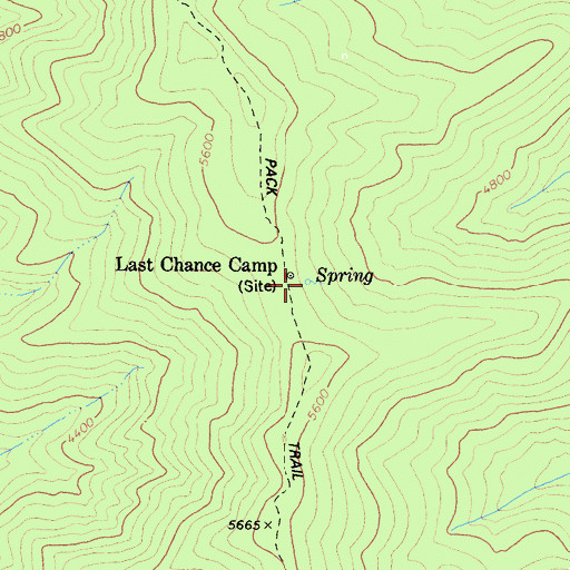 Topographic Map of Last Chance Spring, CA