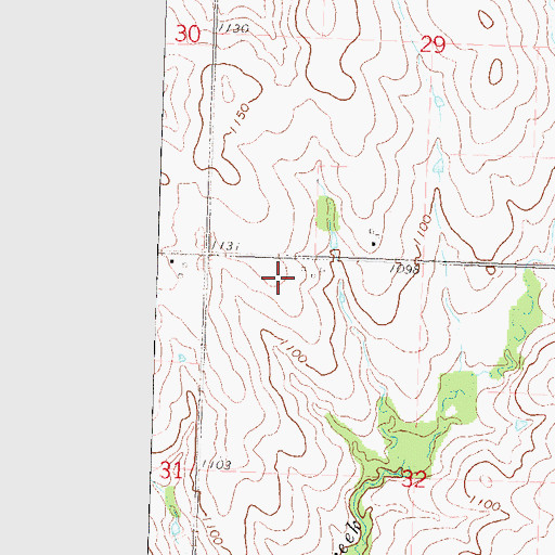 Topographic Map of Get Away Runway, KS