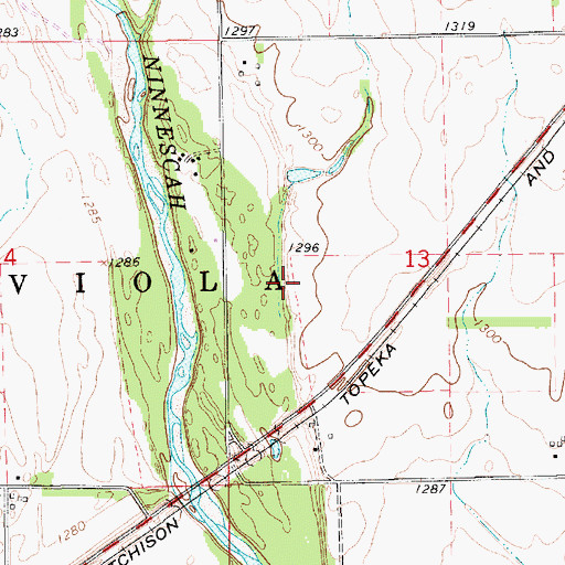 Topographic Map of Weiss Acres Airport, KS