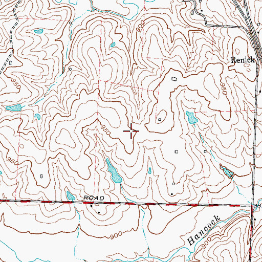 Topographic Map of Renick Field, KY
