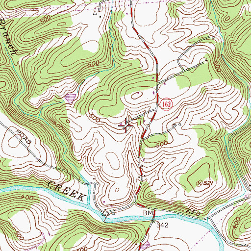 Topographic Map of Links Airport, MD