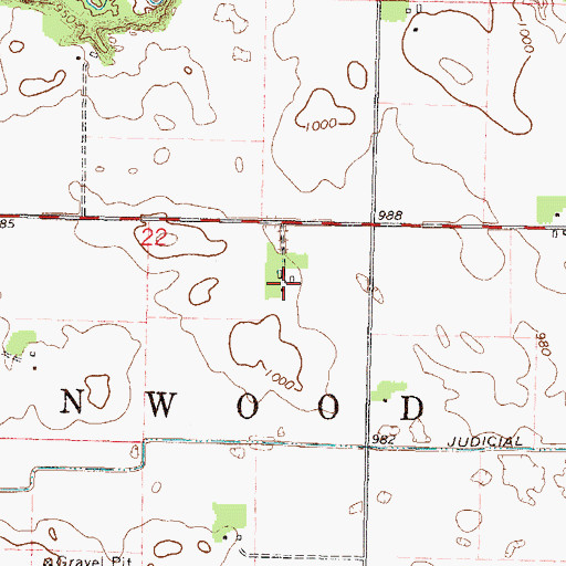 Topographic Map of Effenberger Landeplatz Airport, MN