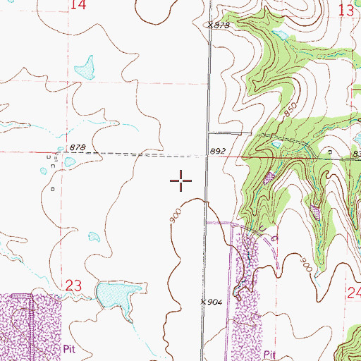 Topographic Map of Ratcliff Ranch Airport, OK