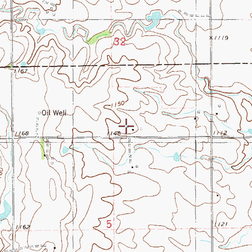 Topographic Map of 1904 Private Runway, OK