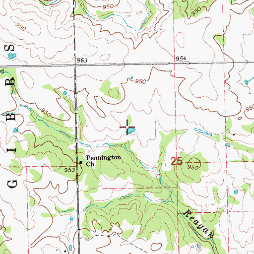 Topographic Map of Spring Creek Ranch Airport, OK