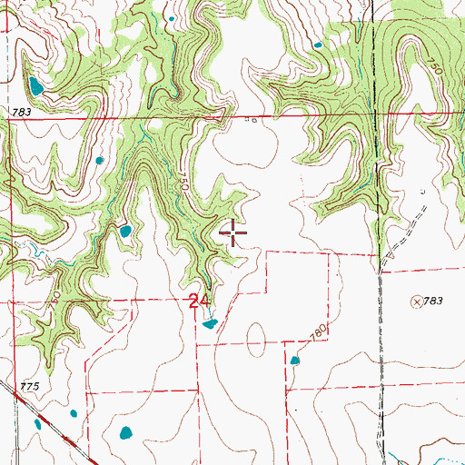 Topographic Map of Mercury Ranch Airport, OK