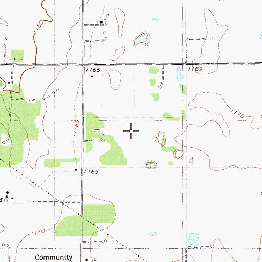 Topographic Map of PTNO Airport, OK