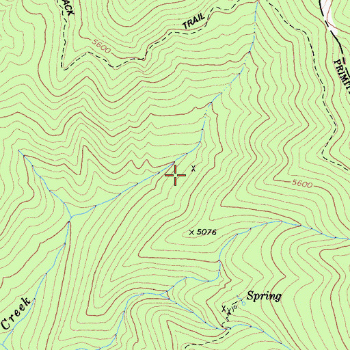 Topographic Map of Gunbarrel Mine, CA