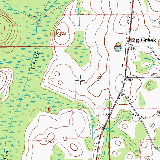 Topographic Map of Pratt Landing, AL