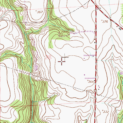 Topographic Map of Liberty Field, AL