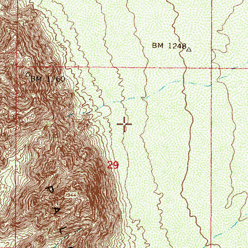 Topographic Map of Hidden Valley Airport, AZ