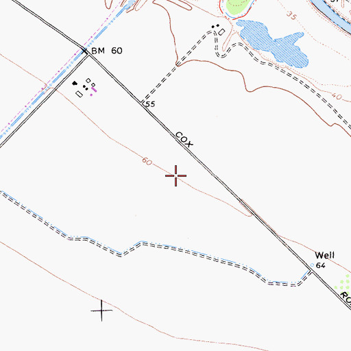 Topographic Map of Del Mar Farms Airport, CA