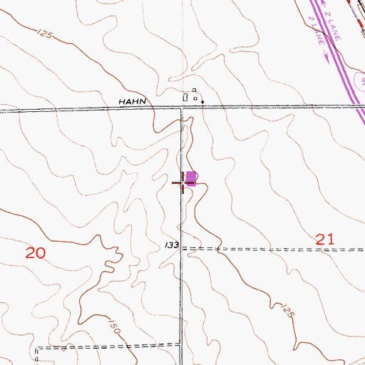 Topographic Map of Strain Ranch Airport, CA