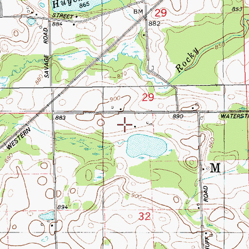 Topographic Map of Keenum Airport, MI