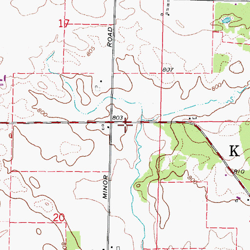 Topographic Map of Oakfield RLA Airport, IL