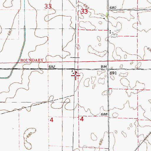 Topographic Map of Younglove/Otterbach Airport, IL