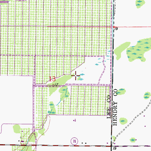 Topographic Map of Alma Airport, FL