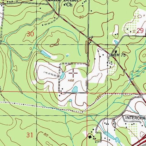 Topographic Map of Addison-Henley Field, MS