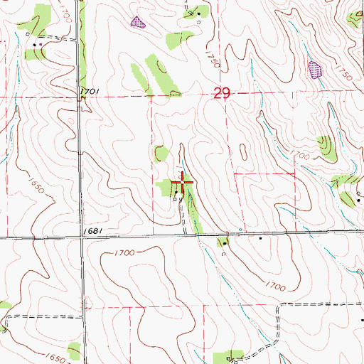 Topographic Map of Falk Air Field, NE