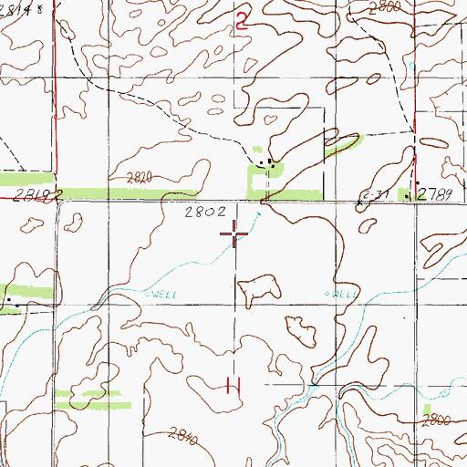 Topographic Map of Werner Ranch Airfield, NE