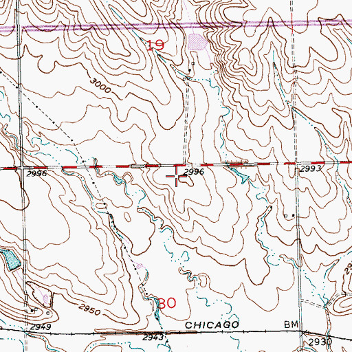 Topographic Map of Kauer Private Airport, SD