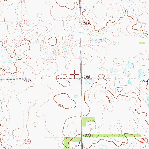 Topographic Map of Lone Tree Airport, SD