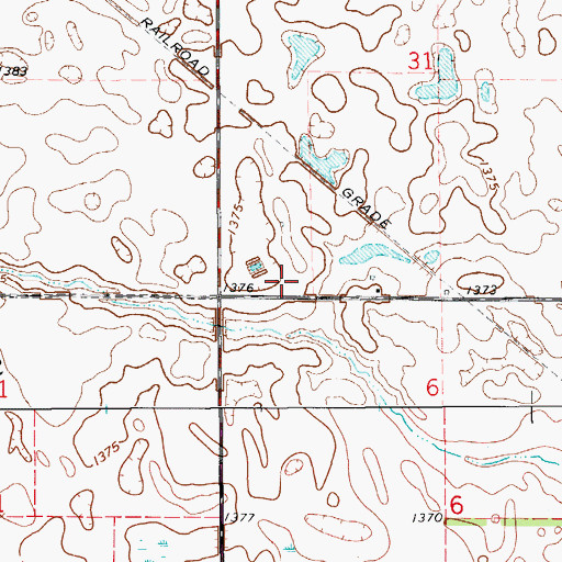 Topographic Map of Barber Field, SD
