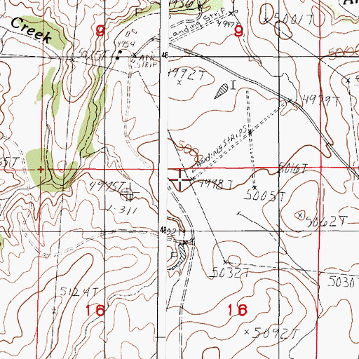 Topographic Map of Moore Ranch Airport, WY