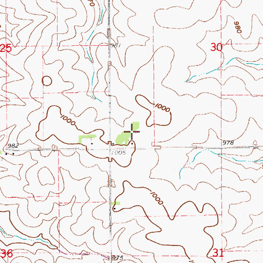 Topographic Map of Ritel Copter Airstrip, IA