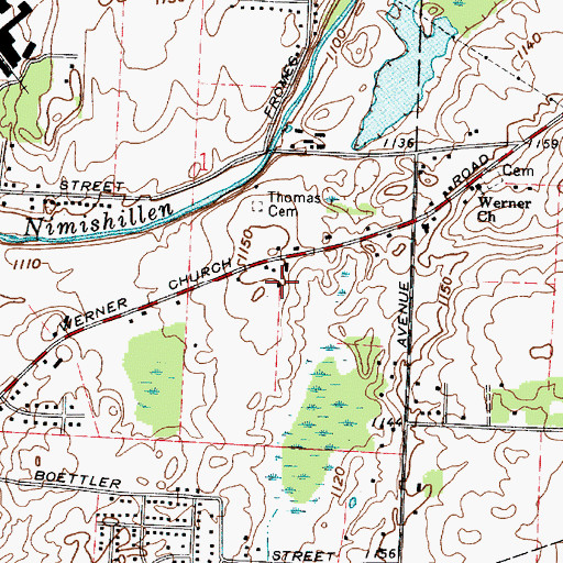 Topographic Map of Kiko Farm Airport, OH