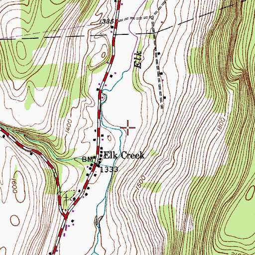 Topographic Map of Knapp Airport, NY