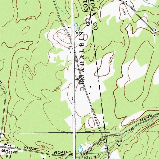 Topographic Map of Lewis Field, NY