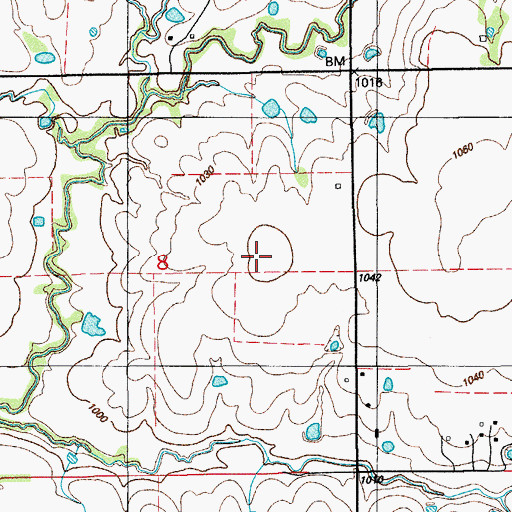 Topographic Map of Jones Farm Field, OK