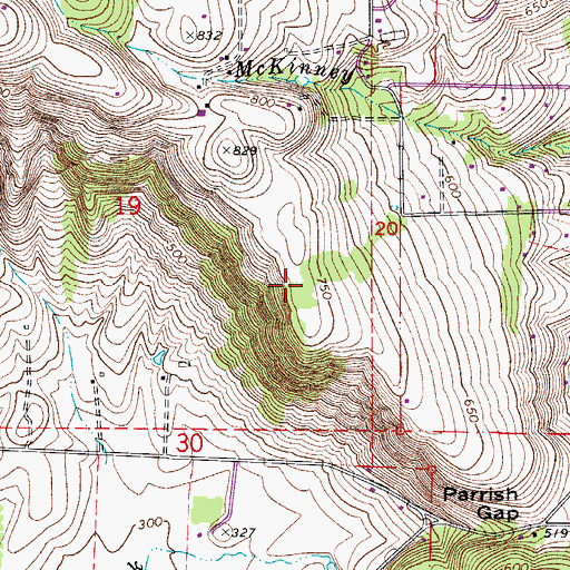 Topographic Map of Ames Airport, OR