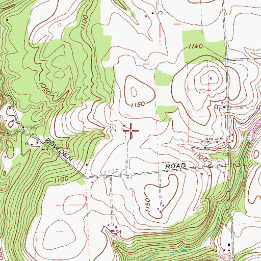 Topographic Map of Bartsch Airport, PA